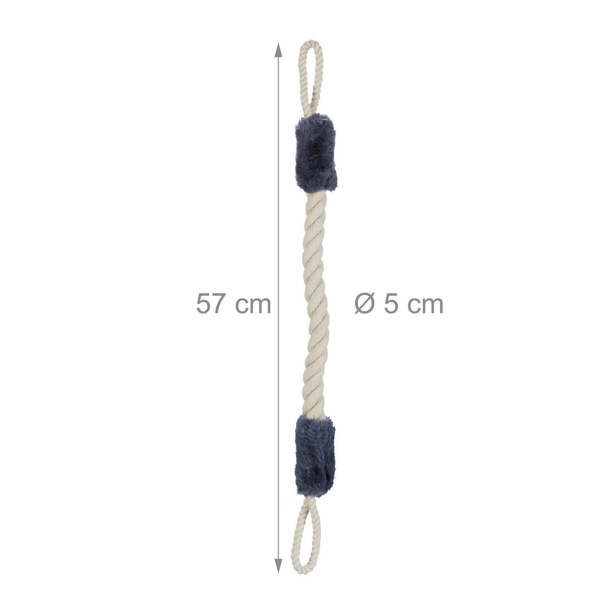 TÜRKORDEL Beige Blaugrau 2er-Set Klemmschutz - Multicolor, Textil (5/5cm) - Relaxdays
