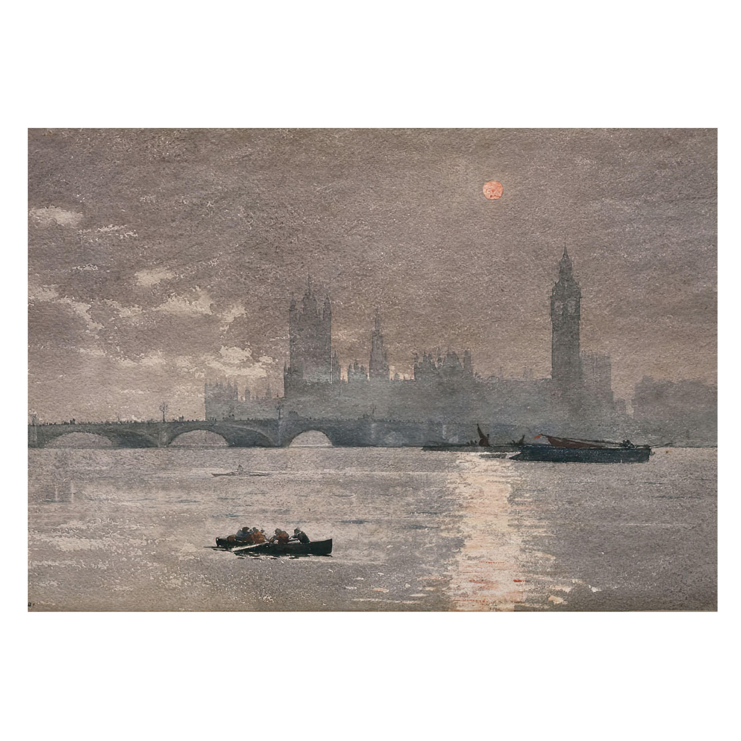 FOTOTAPETE 208x146 cm - Nachtpanorama - Grau, Textil (208/146cm) - Wallfluent