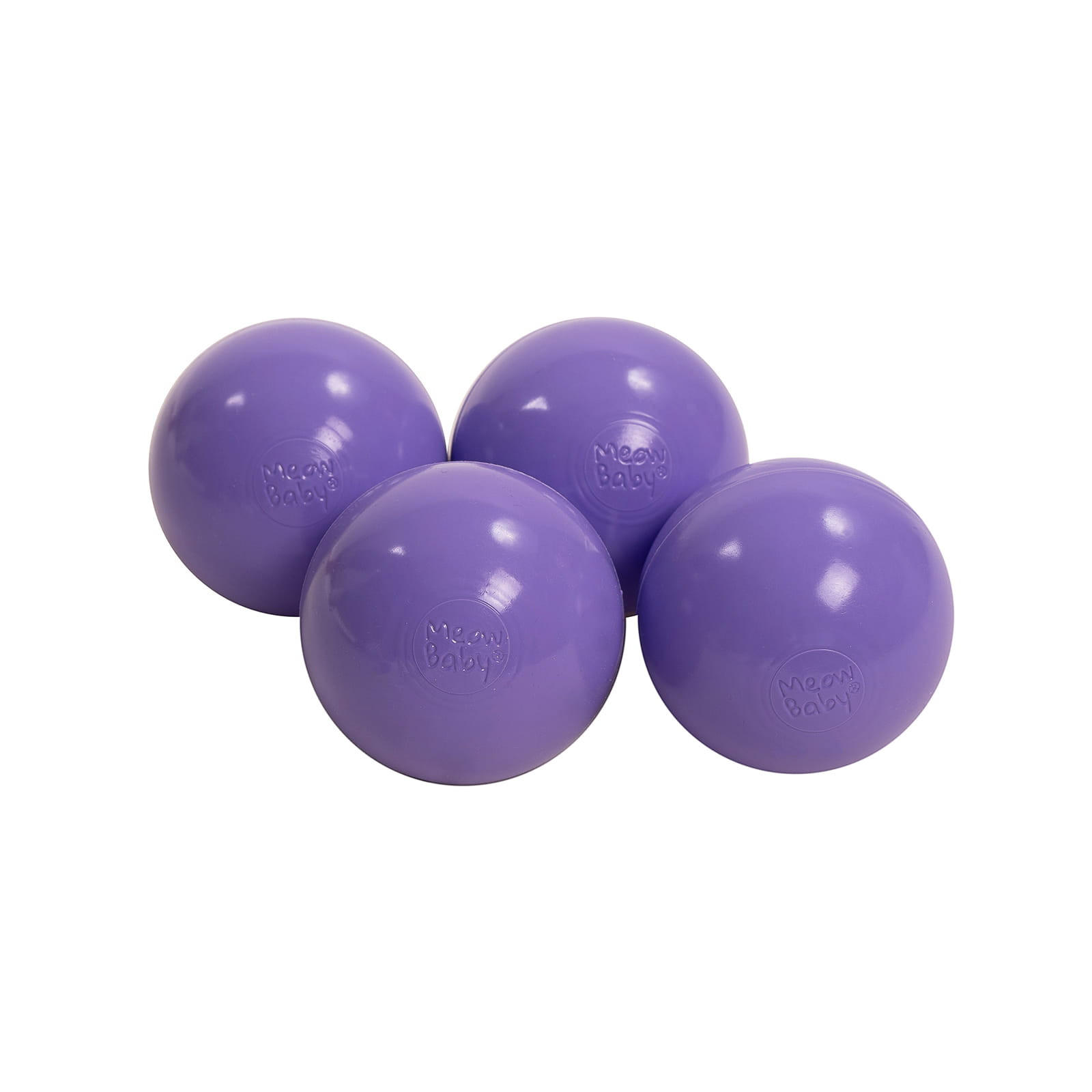 BÄLLE für Bällebad, Kinder Spielbälle, Plastikbälle 50 pcs.: Lila - Flieder, Textil (7/7/7cm) - MeowBaby