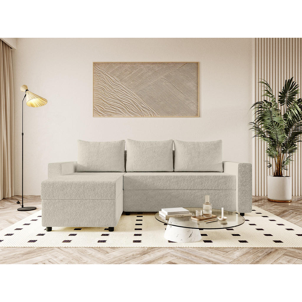 Thumbnail - Fedve Ecksofa, Beige, Textil, L-Form,L-Form, 230x146 cm, Wohnzimmer, Sofas & Couches, Wohnlandschaften, Ecksofas