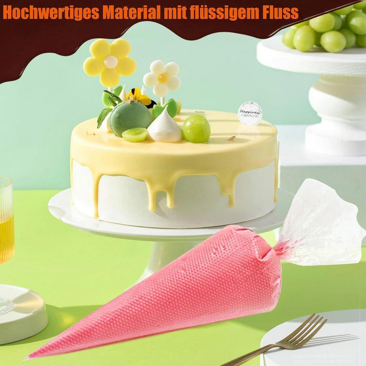 SPRITZBEUTEL Einweg 200 Stück 45,5 cm - Transparent, Kunststoff (25/1/46cm)