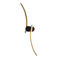 WANDLEUCHTE Mallow, Schwarz und gold, 60cm - Goldfarben, Metall (12.5/60/60cm) - KOSILUM