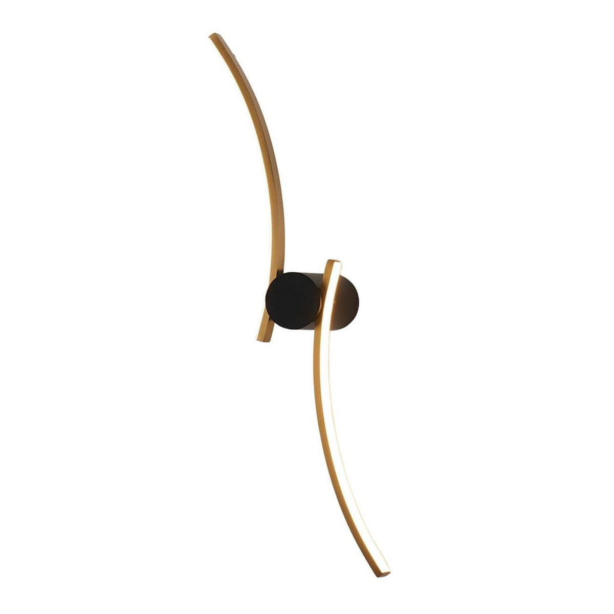 WANDLEUCHTE Mallow, Schwarz und gold, 60cm - Goldfarben, Metall (12.5/60/60cm) - KOSILUM