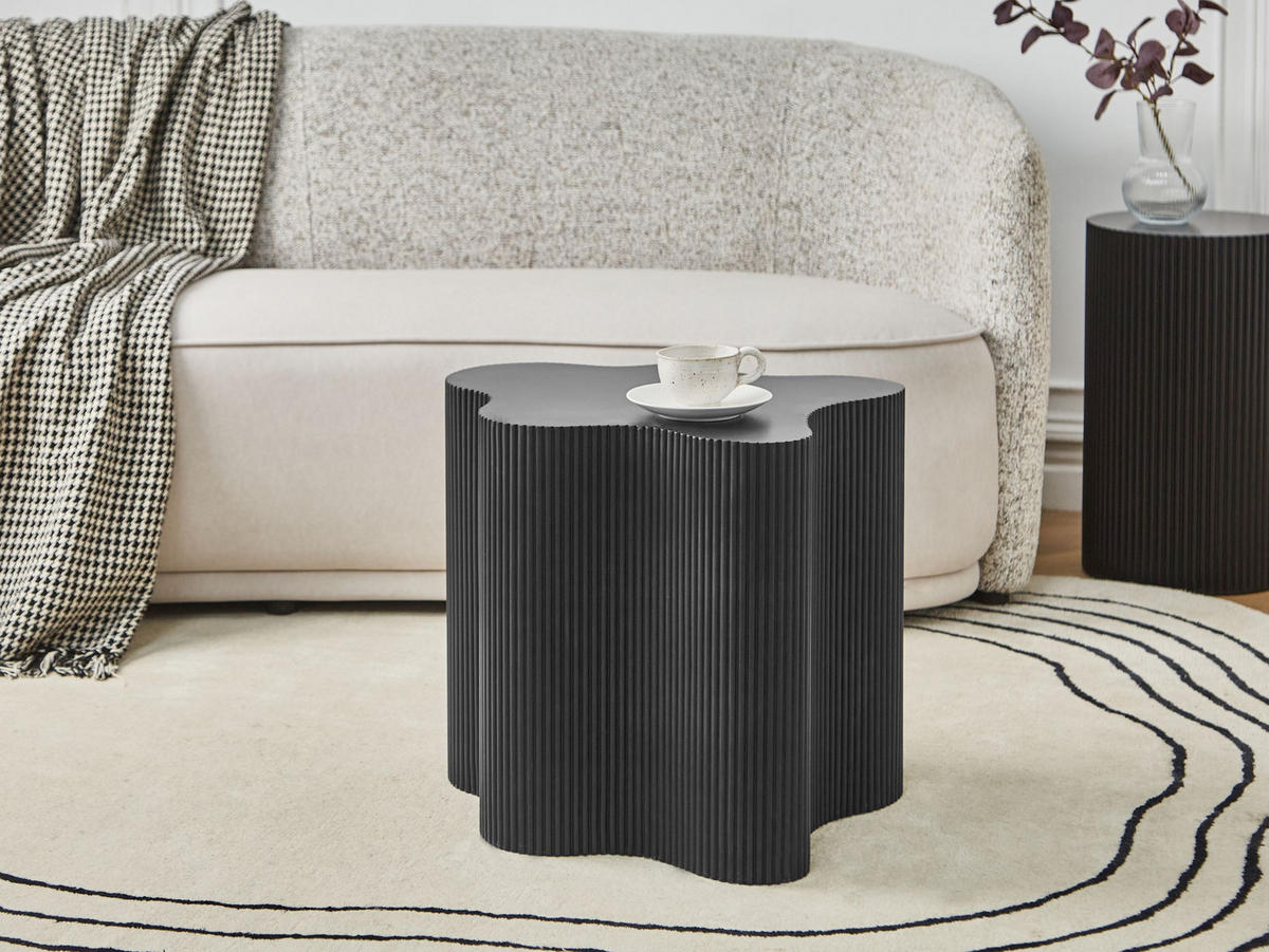 BEISTELLTISCH Schwarz Perry - Schwarz, Holzwerkstoff (40/45/45cm) - Beliani