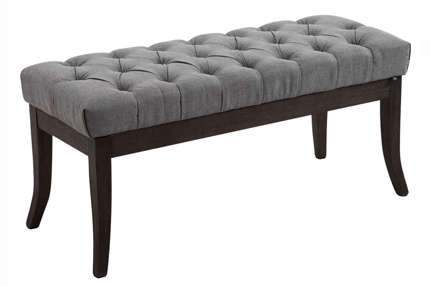 SITZBANK Cannes Stoff Grau Dunkelbraun - Grau, Textil (100/46/38cm) - DELUKE
