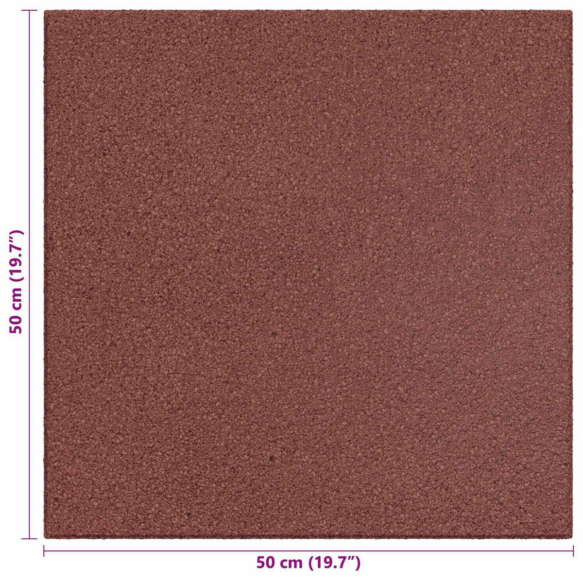 STURZSCHUTZFLIESEN 6 Pcs Rot 50/50 Cm Gummi - Rot, Kunststoff (50/50cm) - vidaXL
