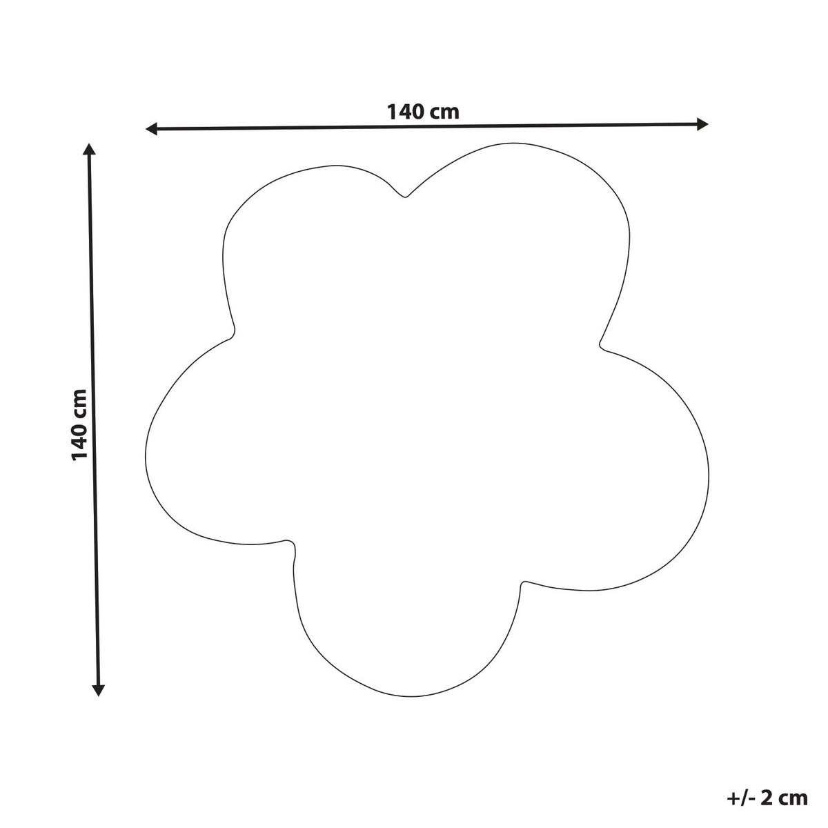 TEPPICH Violett 140 cm Wolle Kokkini - Violett, Textil (140/140cm) - Beliani