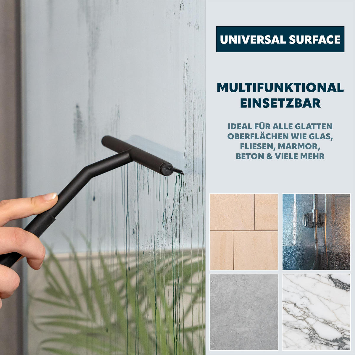 DUSCHABZIEHER 3er-Set, schwarz - Schwarz, Metall (26/20/2cm) - bremermann