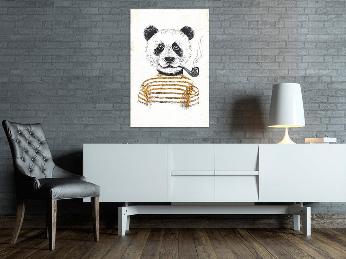 KUNSTDRUCK Weiß 80/120 cm - Goldfarben/Weiß, Textil (80/120cm) - KUNSTLOFT