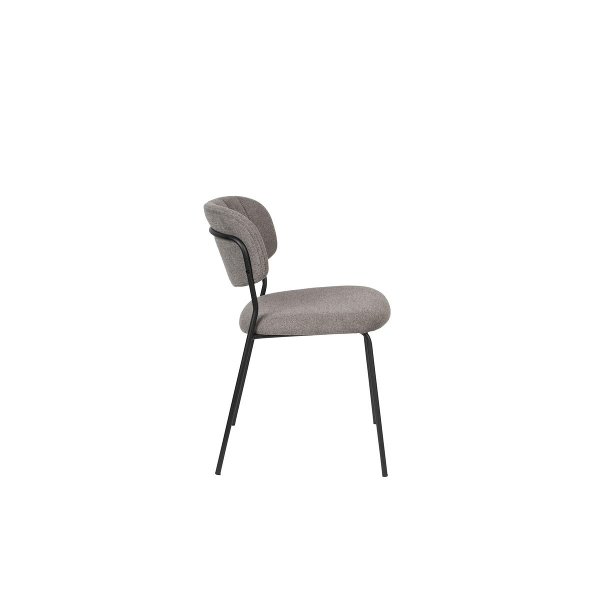 ESSZIMMERSTUHL Jolien Schwarz/ Grau - 2 er Set - Grau, Textil (48/77/56cm) - Housecraft Living