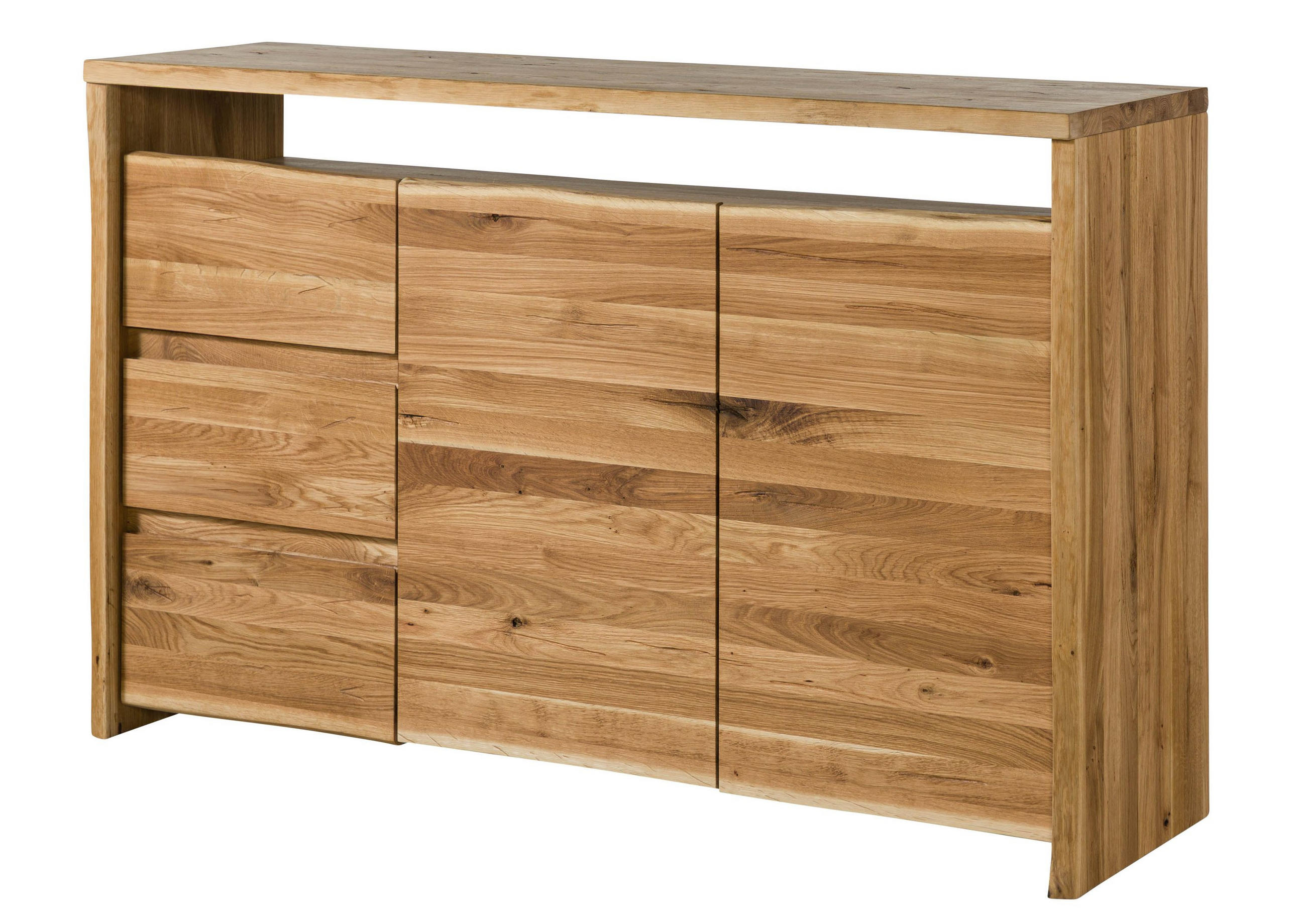 SIDEBOARD Wildeiche 150x45x96 natur geölt PURE OAK #104 - Braun, Holz (150/96/45cm) - Massivmoebel24