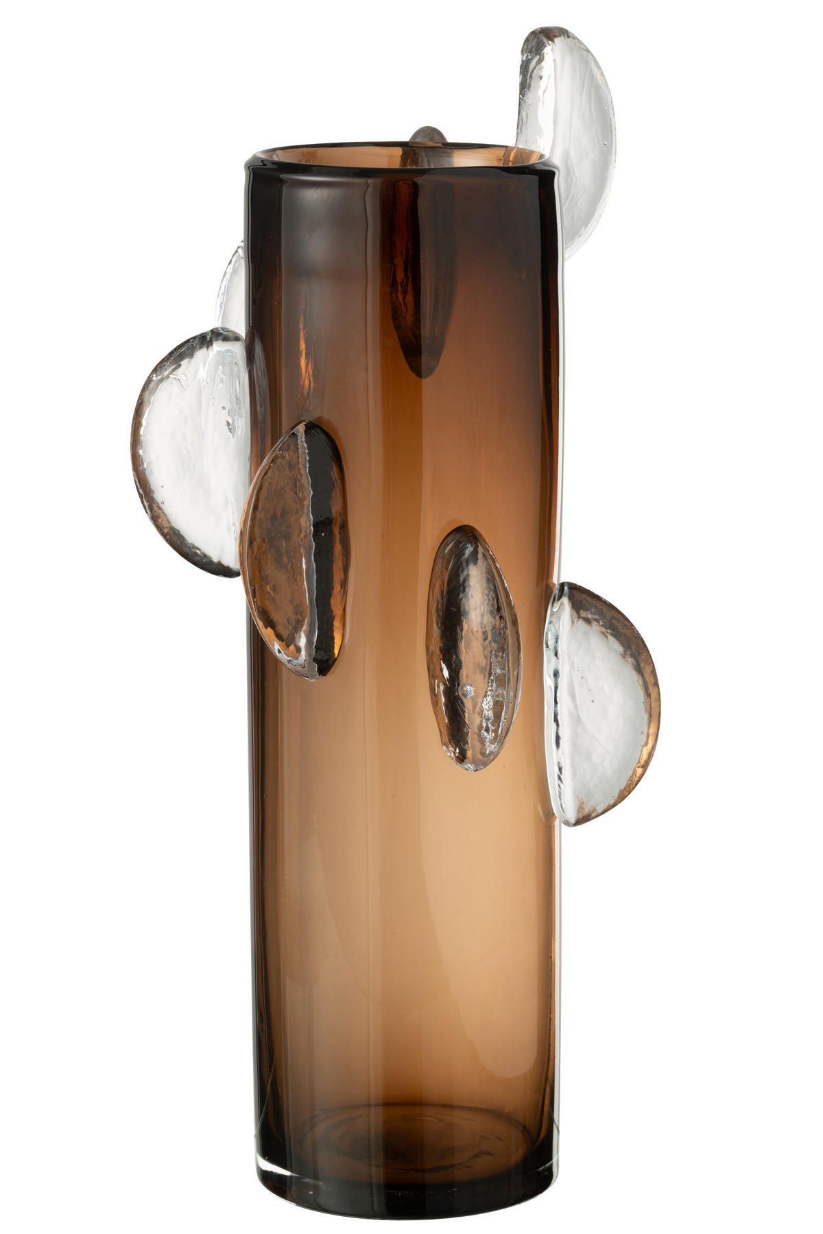 VASE STEGGY - Glas - Braun - L - Ø 20 cm - Braun, Glas (20/46cm) - J-Line