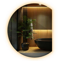 LED SPIEGEL 70 cm x 80 cm Asymmetrische Form Warmweiß 3000 K - Transparent, Glas (70/80/0.4cm) - Wallfluent