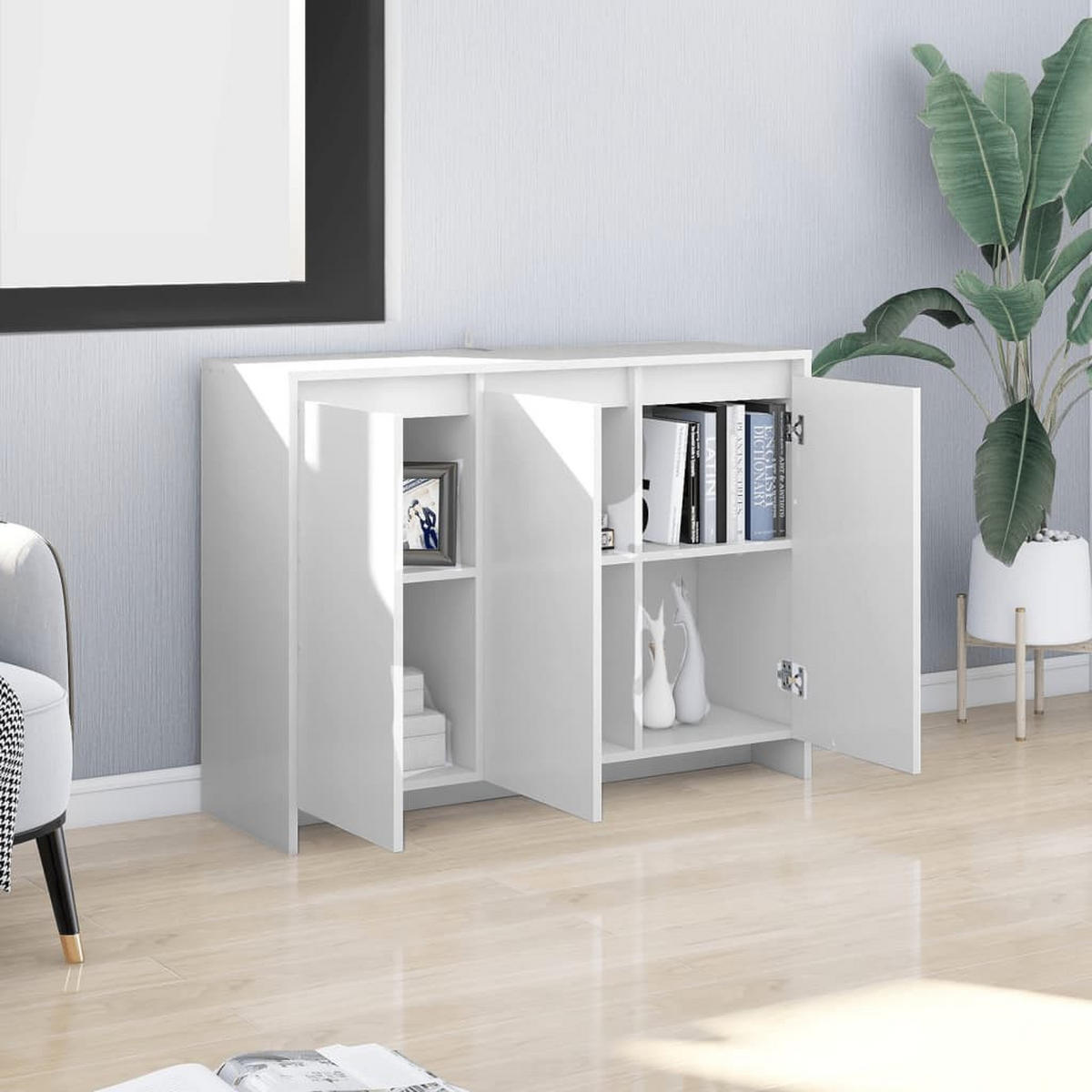 SIDEBOARD Weiss 102/33/75 Cm Holzwerkstoff - Weiß, Holzwerkstoff (33/75/102cm) - vidaXL