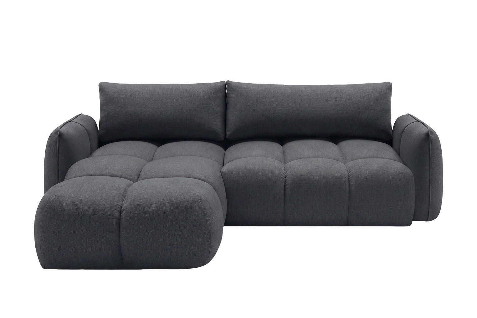 ECKSOFA L-Form Mit Schlaffunktion, Nexi, Graphit, Links, BELVEDER L - Graphitfarben, Holz (250/168cm) - Kaiser Möbel