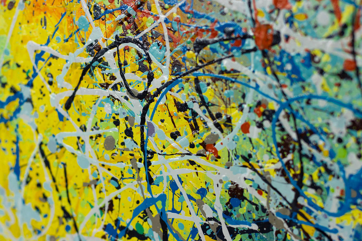 ACRYLBILD HANDGEMALT 80/80 cm - Multicolor, Holz/Textil (80/80cm) - KUNSTLOFT