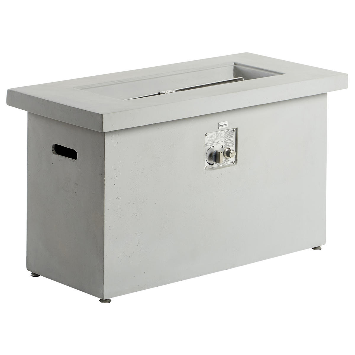 FEUERSTELLE Grau Ambrim - Grau, Stein (108/62/51cm) - Beliani