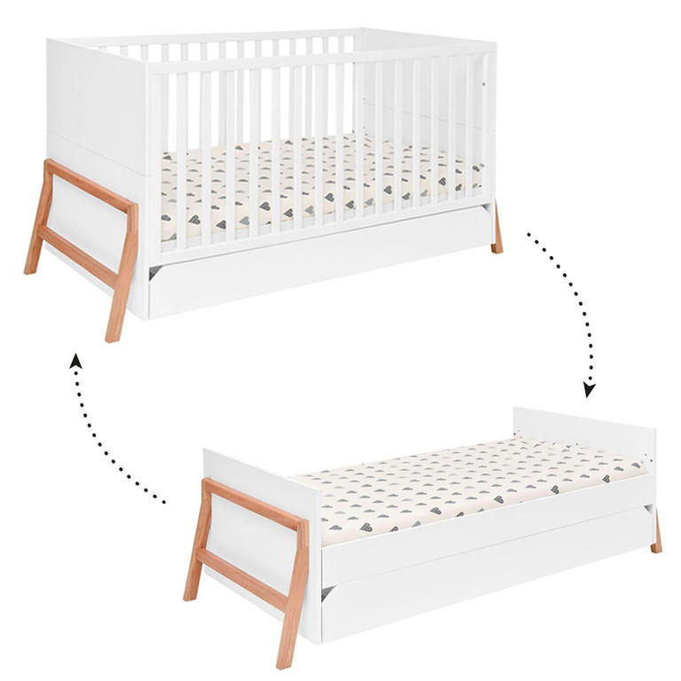 GITTERBETT 70/140 Weiß - Weiß, Holzwerkstoff (70/140cm) - Petits-meubles