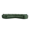 WENDBARES-ECKSOFA Kaelle aus Chenille-Stoff flaschengrün 7 Sitzplätze - Dunkelgrün, Textil (286/286cm) - Micadoni