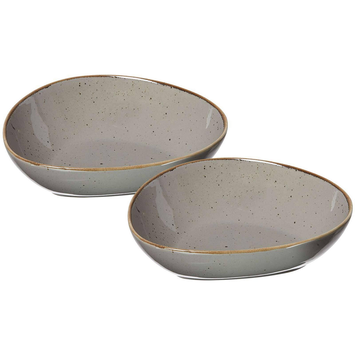 SERVIERSCHALEN Taste taupe 1,6 l 2er Set - Taupe, Keramik (21/8/27cm) - Ritzenhoff Breker