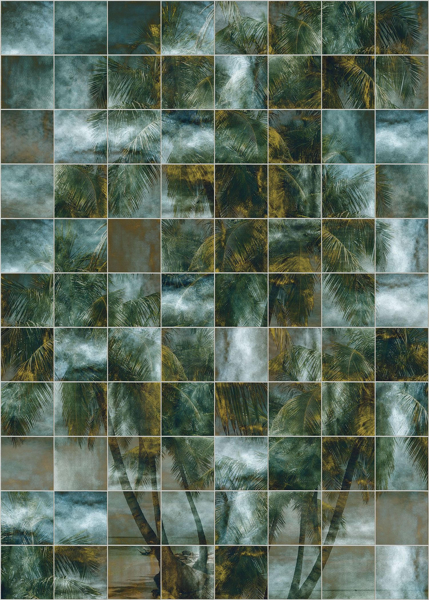 FOTOTAPETE Palmen 200 x 280 cm - Grün, Papier (200/280cm) - Sanders & Sanders