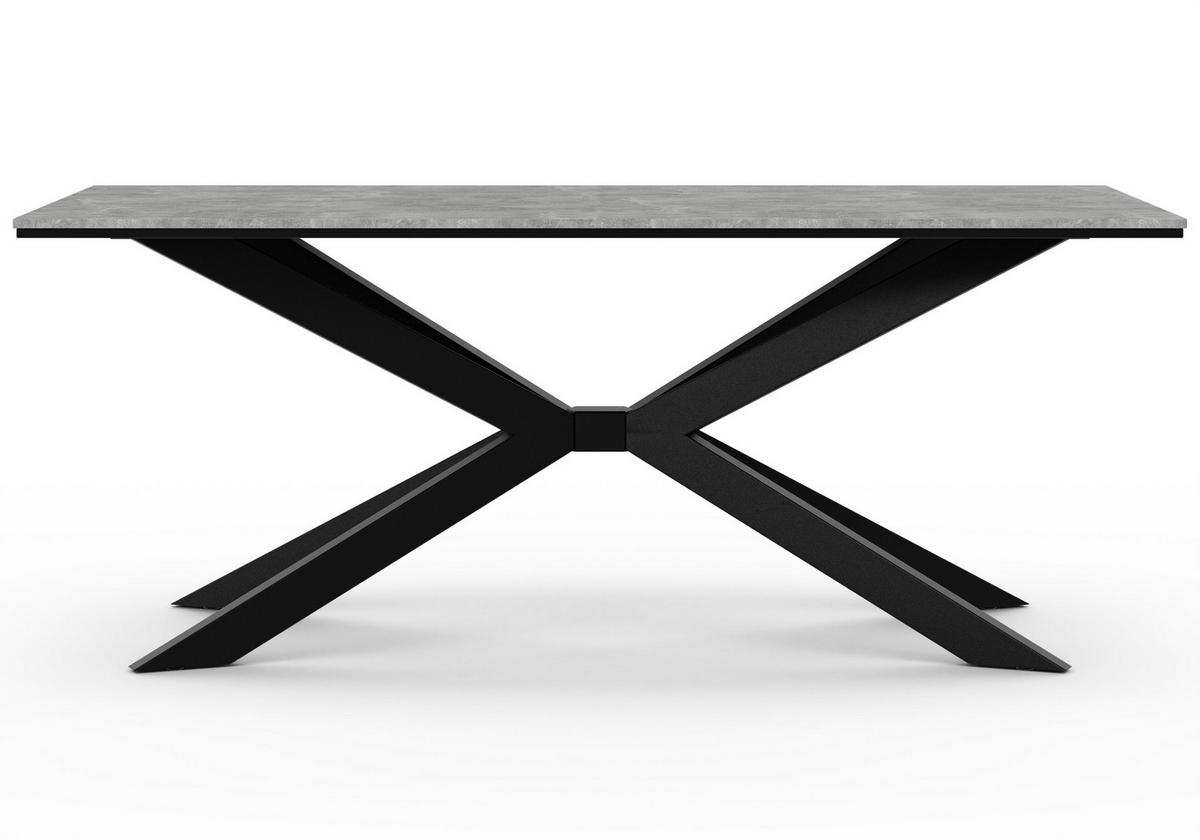 ESSTISCH ALMEA 190 x 90 x 73,5 cm - Schwarz/Grau, Holz (190/90/73.5cm) - MASSENO
