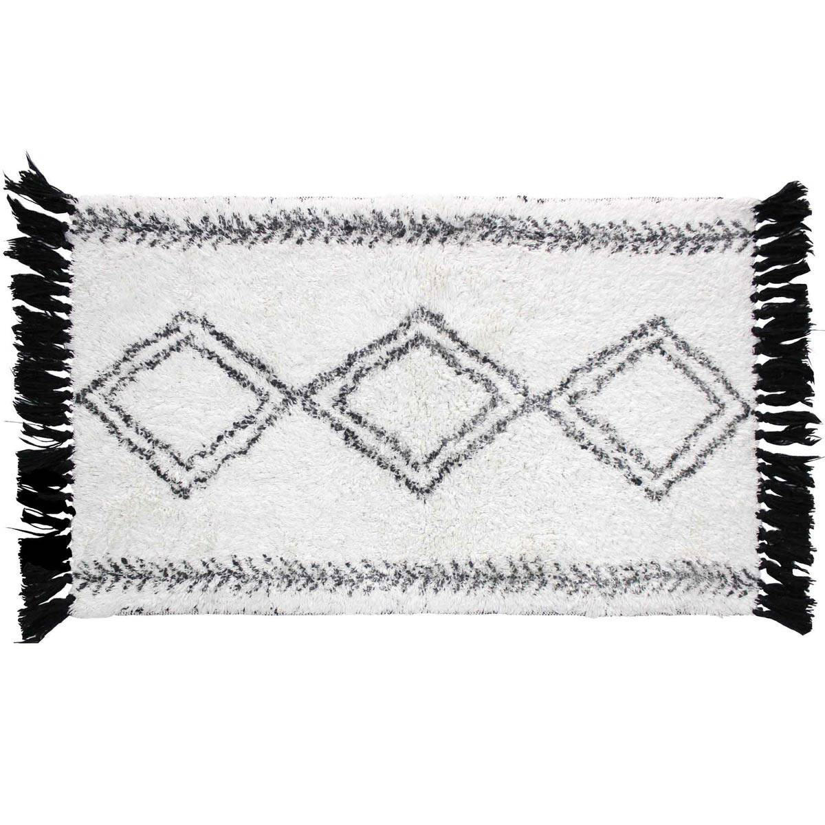 BADEMATTE Freya 50/80 cm - Schwarz, Naturmaterialien (80/50cm) - Douceur d´intérieur