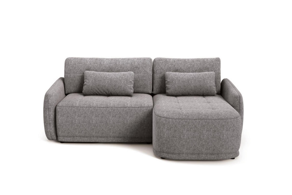 ECKSOFA Krabi Grau, mit Schlaffunktion - Grau, Holzwerkstoff (240/167cm) - Bettso