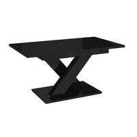 ESSTISCH Ausziehbar 140-180 cm Schwarz glänzend - Weiß Hochglanz, Holzwerkstoff (180/80/75cm) - Home Collective