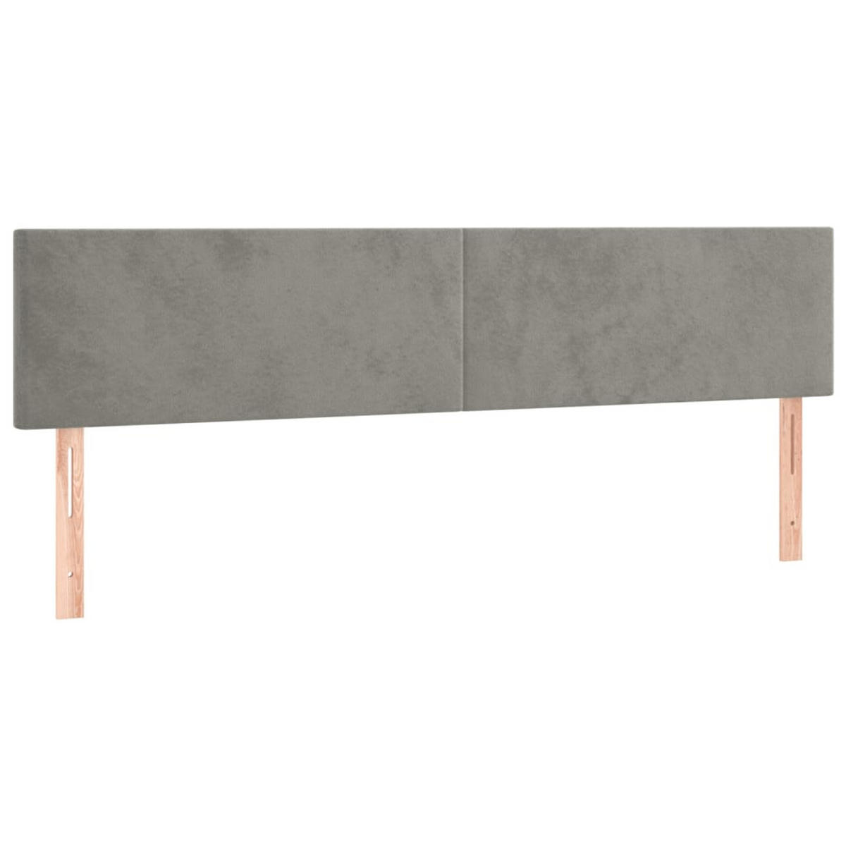 BOXBETT Mit Matratze Hellgrau 200/200 Cm Samt - Weiß, Textil (200/200cm) - vidaXL