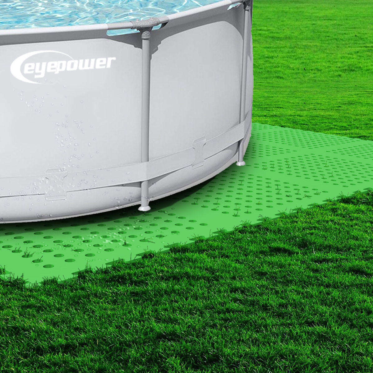 POOLMATTEN 4,2m² 12 EVA Matten 62 cm Grün - Grün, Kunststoff (62/62cm) - eyepower