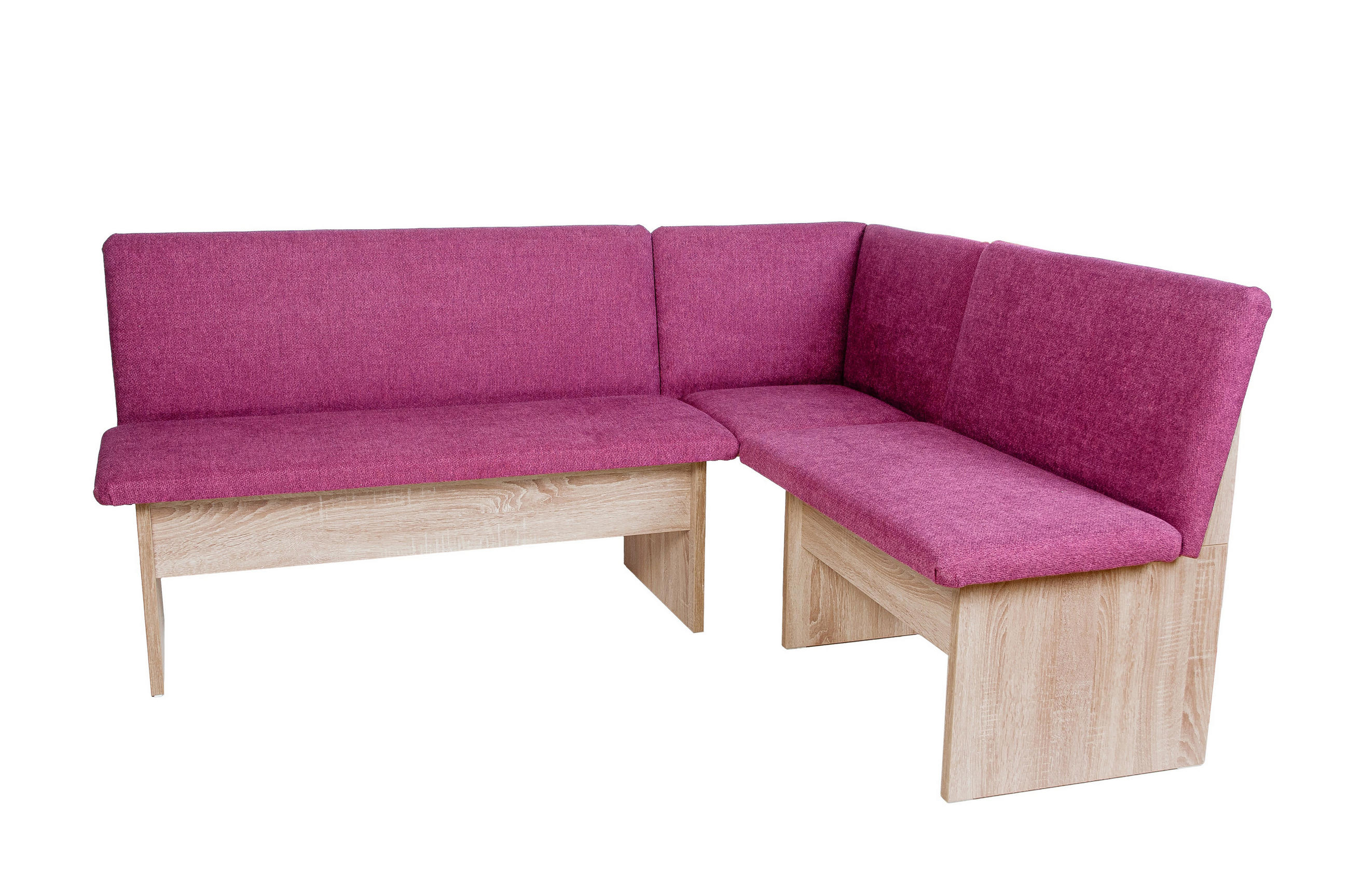 ECKBANK Die Vielseitige - Violett/Sonoma Eiche, Holzwerkstoff/Textil (145/185cm) - Kundler Home