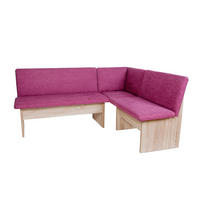 ECKBANK Die Vielseitige - Violett/Sonoma Eiche, Holzwerkstoff/Textil (145/185cm) - Kundler Home