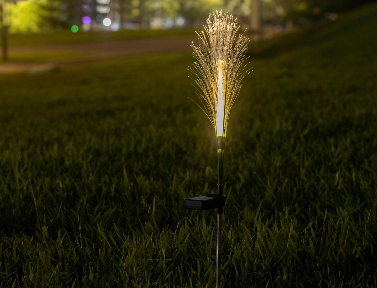 LED-SOLAR-GARTENSTÄBE Außenbereich automatische Beleuchtung umweltfreundlich einfache Installation wetterbeständig Seegras - Grün, Kunststoff (10/10/70cm) - Northpoint