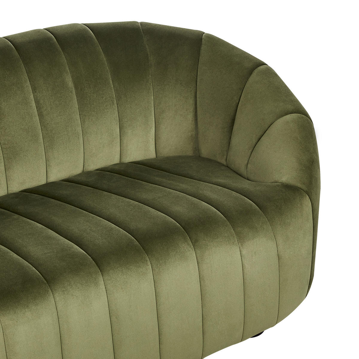2-SITZER-SOFA Samtstoff dunkelgrün Malung - Grün, Textil (138/68/79cm) - Beliani