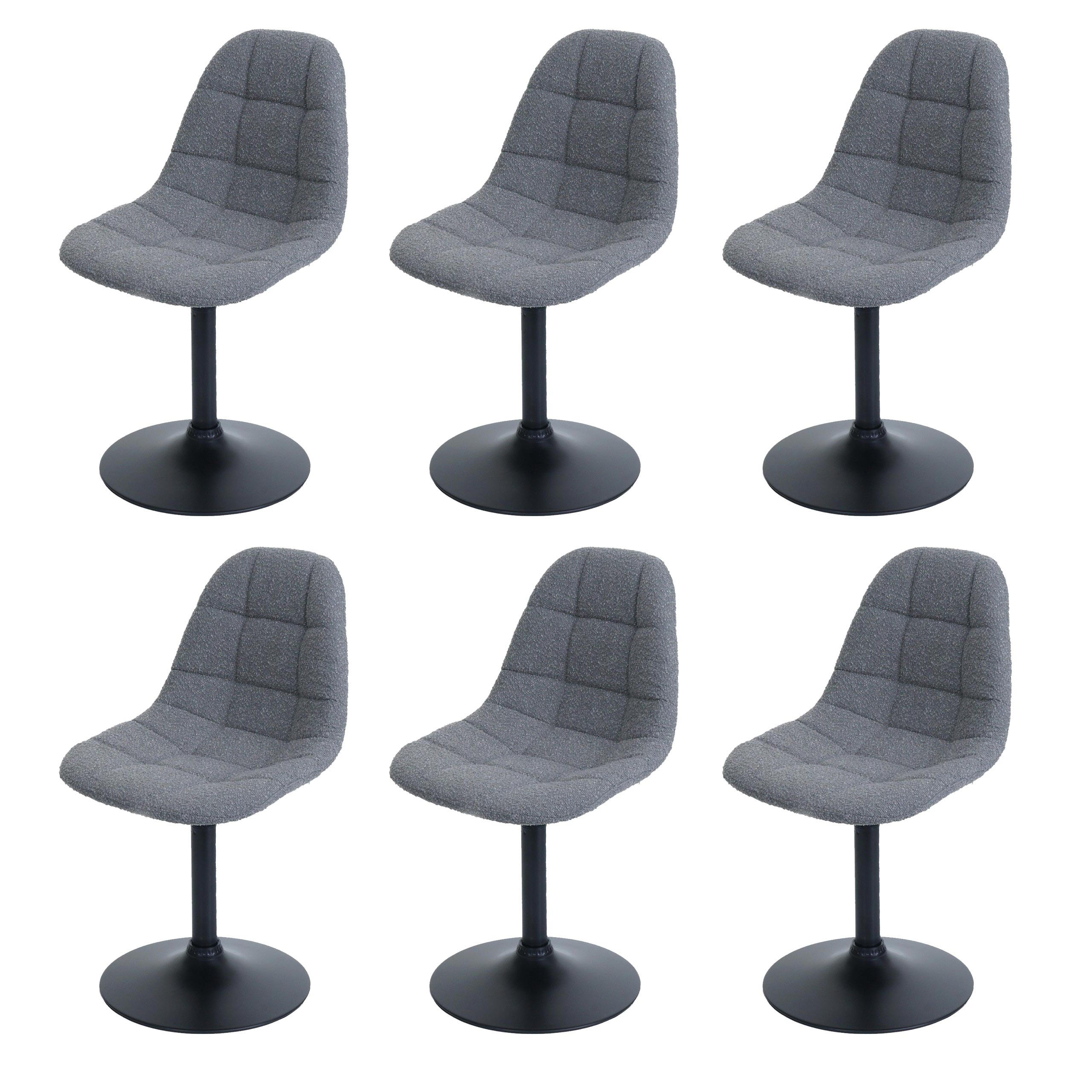 ESSZIMMERSTUHL Grau 6er-Set - Grau, Textil (47/83/43cm) - MCW