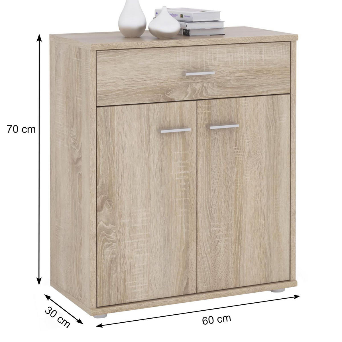 KOMMODE TOMMY - Sonoma Eiche, Holzwerkstoff (60/70/30cm) - CARO-Möbel