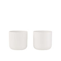 BLUMENTOPF GEN - Keramik - Weiß - L - 2er Set - Ø 18,5 cm - Weiß, Keramik (18.5/18cm) - J-Line