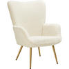 SESSEL Hygge,72 x 76 x 100,5 cm,Bouclé creme/gold - Goldfarben/Creme, Kunststoff (72/100.5/76cm) - tectake