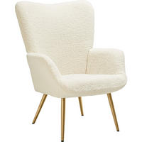 SESSEL Hygge,72 x 76 x 100,5 cm,Bouclé creme/gold - Goldfarben/Creme, Kunststoff (72/100.5/76cm) - tectake