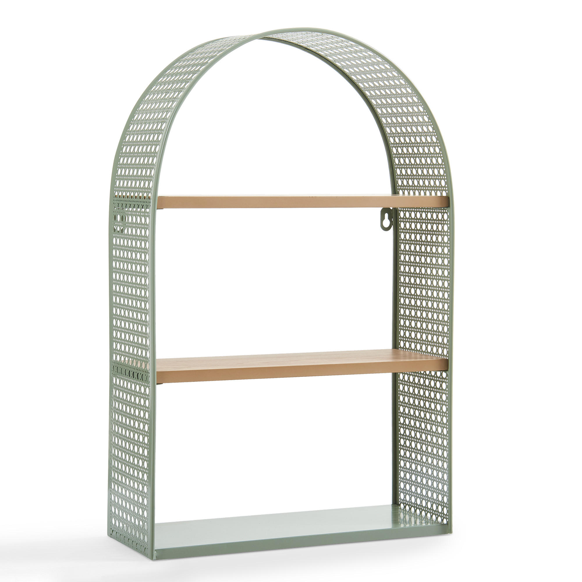 WANDREGAL Jäller II. - Grün, Holzwerkstoff/Metall (34.5/53/13.5cm) - [en.casa]