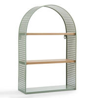 WANDREGAL Jäller II. - Grün, Holzwerkstoff/Metall (34.5/53/13.5cm) - [en.casa]