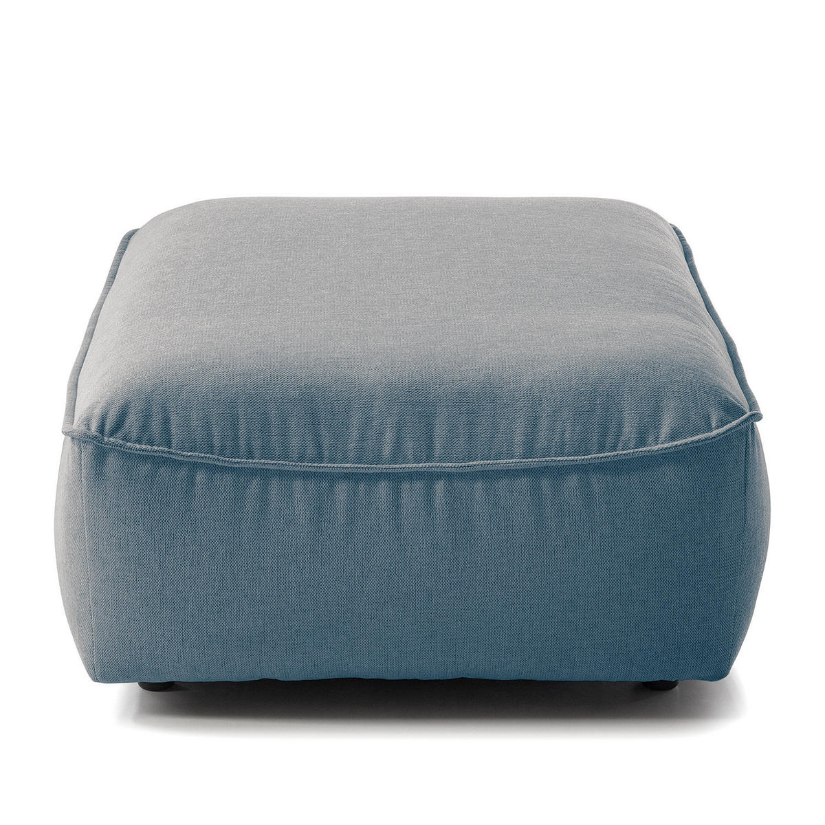 POLSTERHOCKER - Blau/Schwarz, Kunststoff/Textil (99/40/82cm) - home24