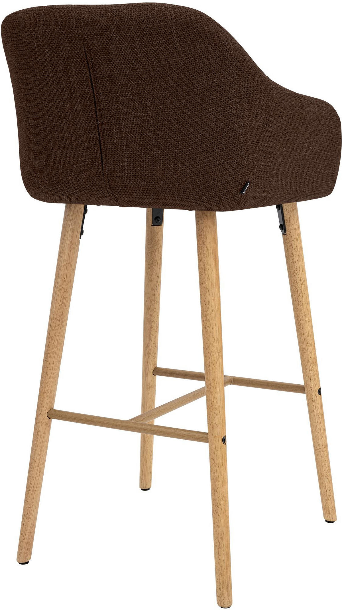 BARHOCKER Stoff Braun - Eukalyptusholzfarben/Braun, Textil (54/105/60cm) - CLP