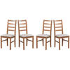ESSZIMMERSTUHL - Set 4x Nilo 8, hell nussbaum, soro 23  - Beige/Nussbaumfarben, Holz (43/94/40cm) - Leaf Design