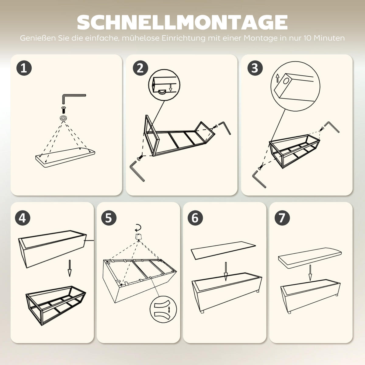 SITZBANK mit Stauraum Polsterbank mit Cord-Optik, Stahlbeine, Beige - Beige, Metall (42/40/112cm) - HOMCOM