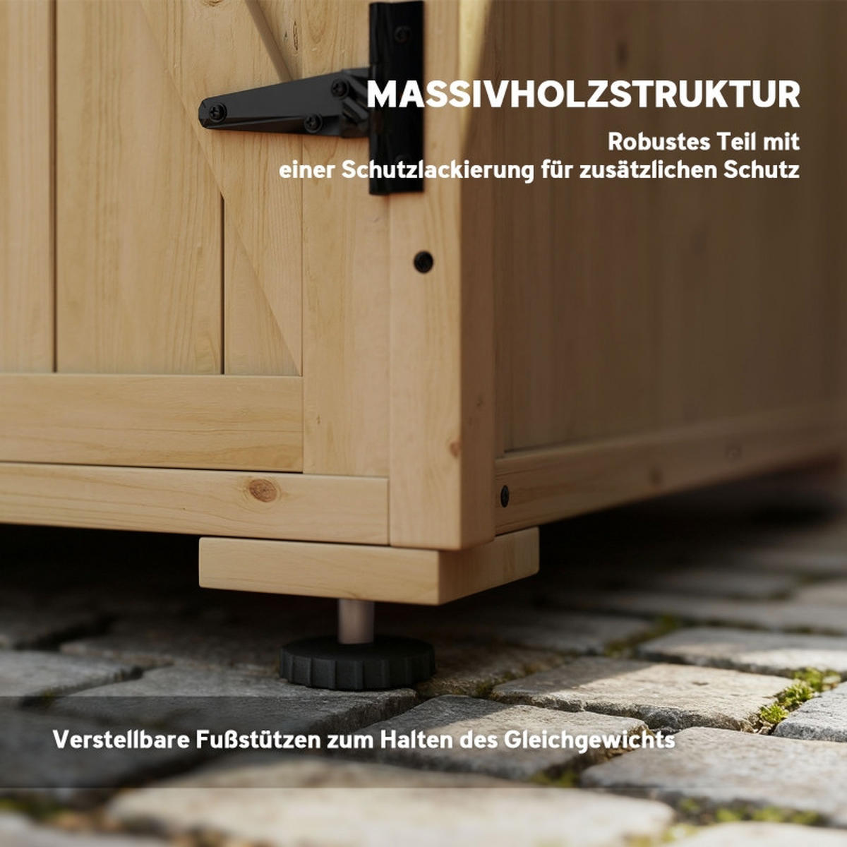 AUFBEWAHRUNGSBOX Asphaltdach Dunkelgrau - Dunkelgrau, Holz (88/90/77.5cm) - ComfortXL