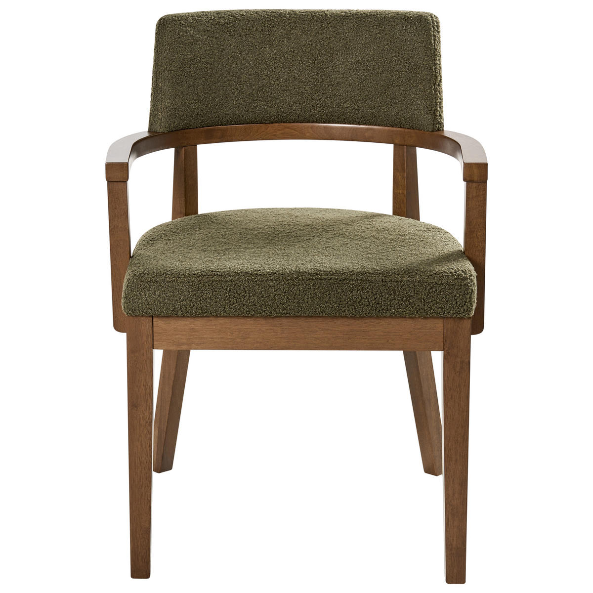 ESSZIMMERSTUHL 2er-Set Grün Dalbo - Dunkelbraun/Grün, Textil (59/82/56cm) - Beliani