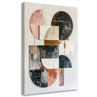 LEINWANDBILD Abstraktion 60x90cm - Grau, Textil (60/90cm) - Feeby