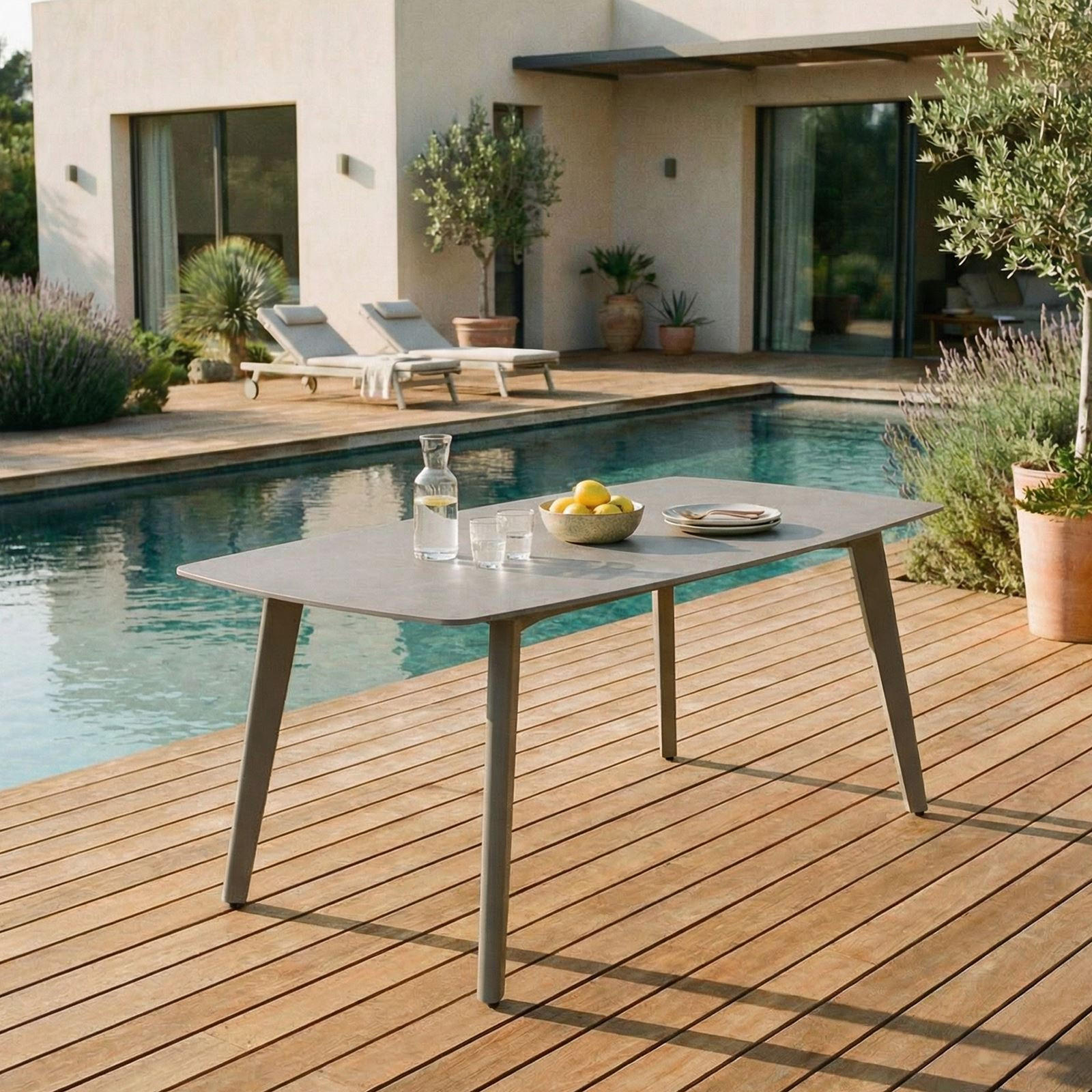 GARTENTISCH MEZA - Champagner, Metall (90/180/75cm) - IDIMEX